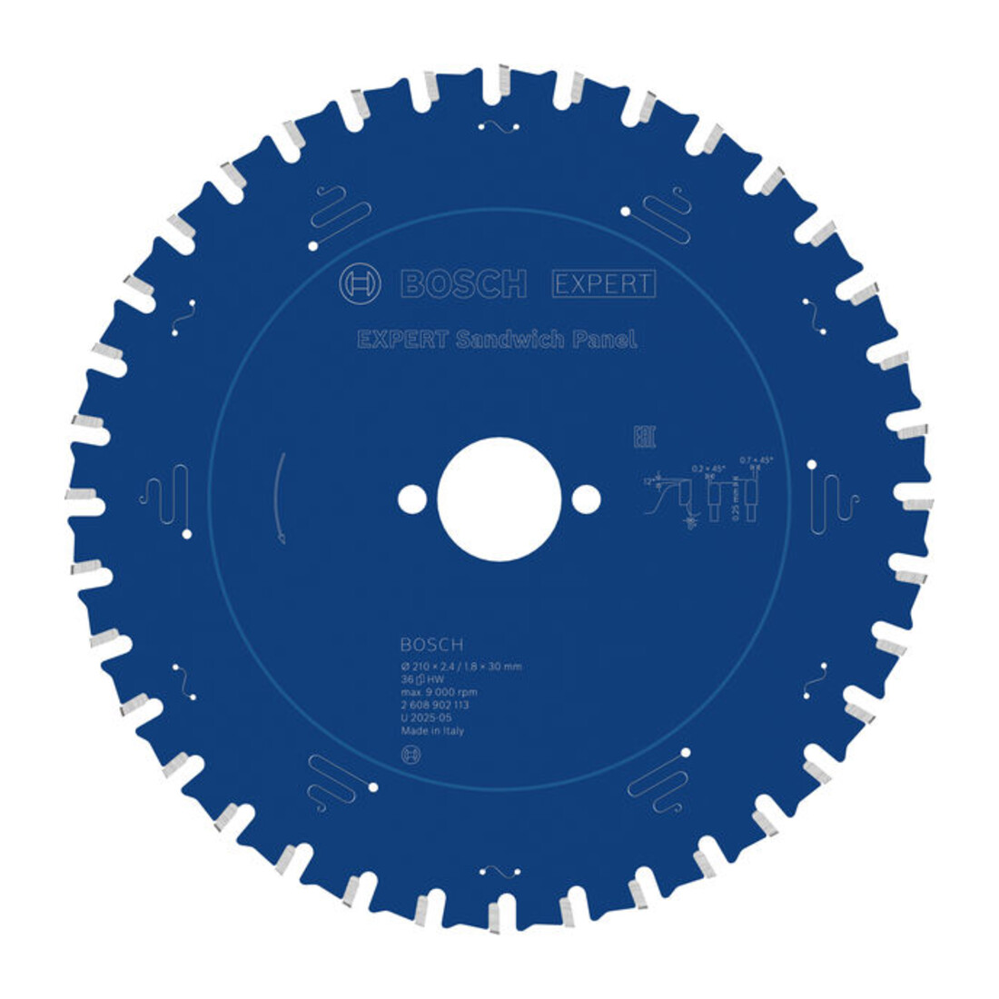 Bosch EXPERT Lame de scie circulaire acier, 210x30 mm, Z36