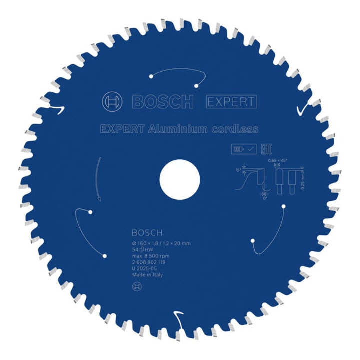 Bosch EXPERT Lame de scie circulaire aluminium, 160x20 mm, Z54