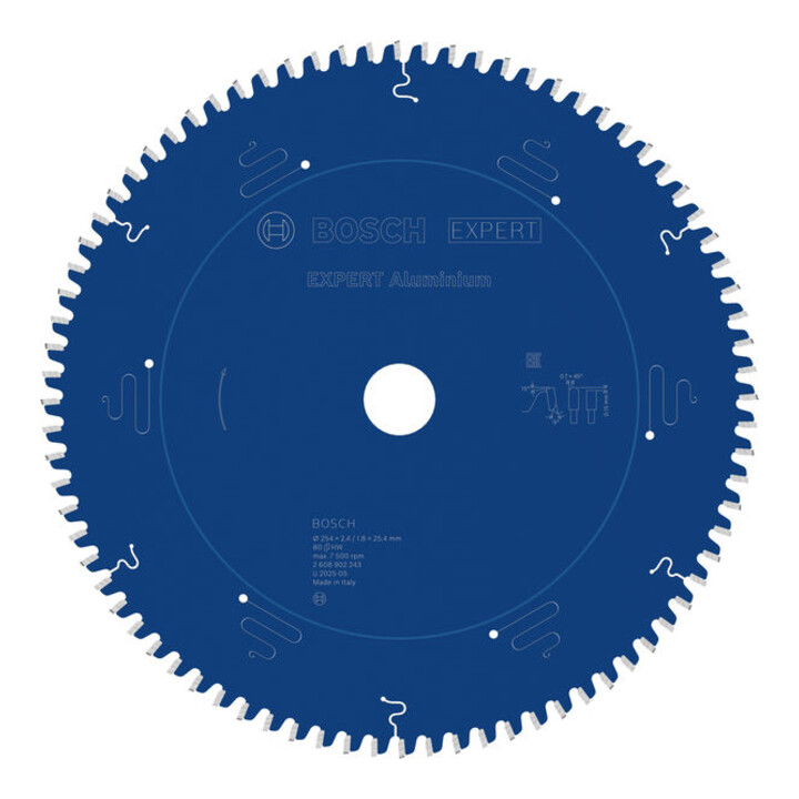 Bosch EXPERT Lame de scie circulaire aluminium, 254x25,4 mm, Z80