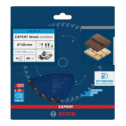 Bosch EXPERT Lame de scie circulaire bois, 136x20 mm, Z24-2
