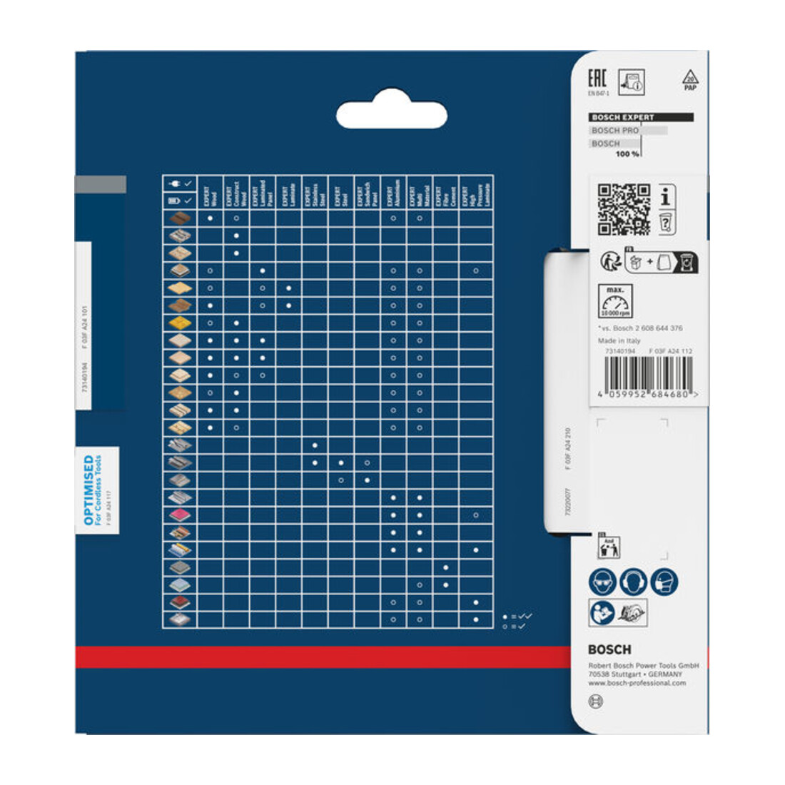 Bosch EXPERT Lame de scie circulaire bois, 140x1,8x20 mm, Z42 avec bague de réduction