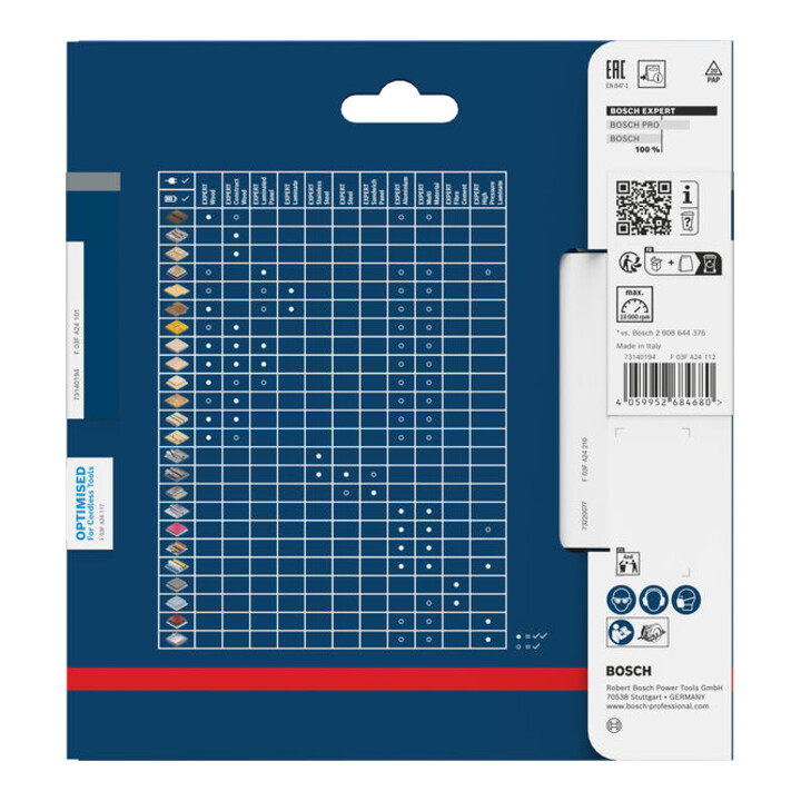 Bosch EXPERT Lame de scie circulaire bois, 140x1,8x20 mm, Z42 avec bague de réduction
