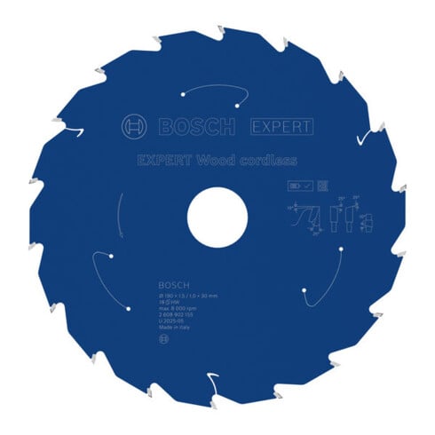 Bosch EXPERT Lame de scie circulaire bois, 190x30 mm, Z18