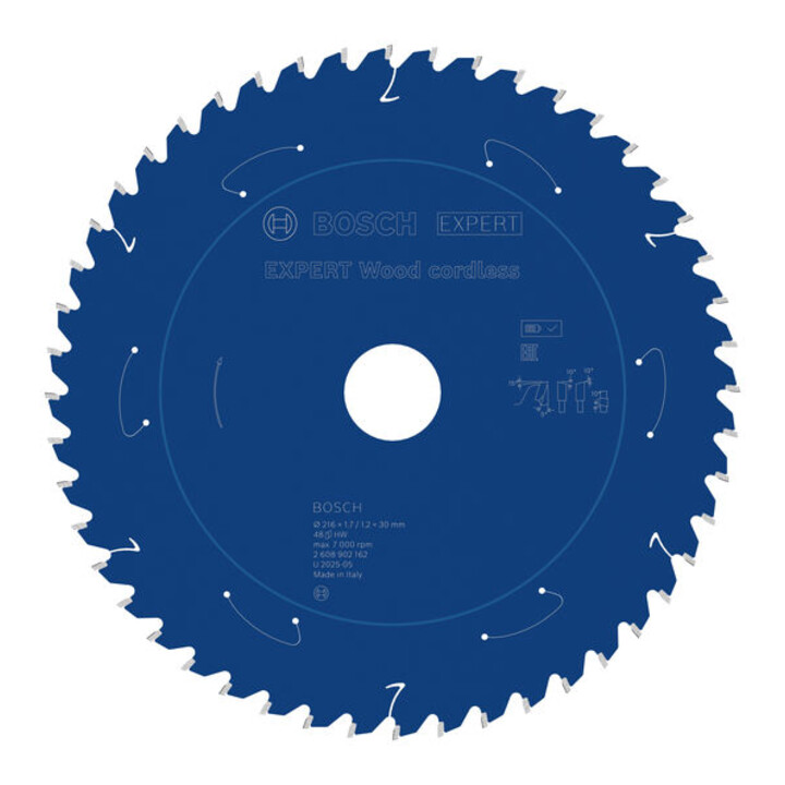 Bosch EXPERT Lame de scie circulaire bois, 216x1,7x30 mm, Z48, angle de dépouille 5°