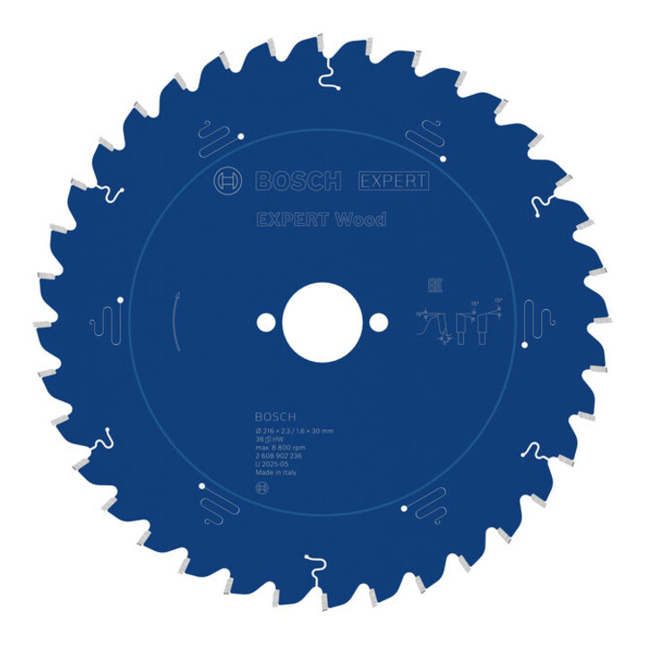 Bosch EXPERT Lame de scie circulaire bois, 216x30 mm, Z36