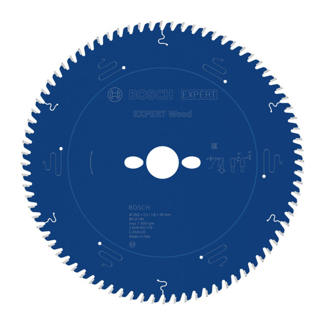 Bosch EXPERT Lame de scie circulaire bois, 260x30 mm, Z80
