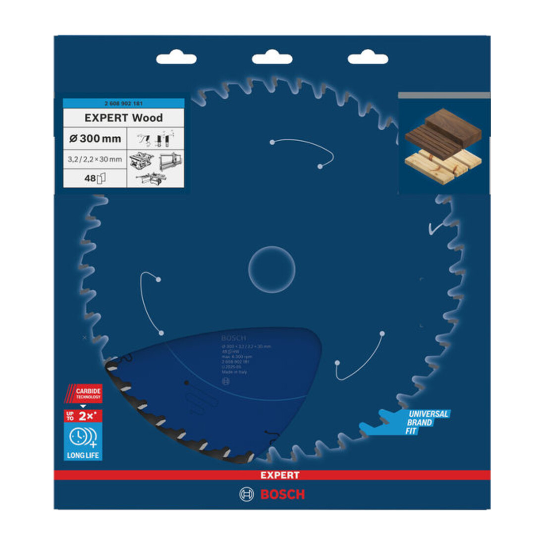 Bosch EXPERT Lame de scie circulaire bois, 300x30 mm, Z48