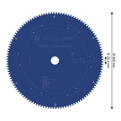 Bosch EXPERT Lame de scie circulaire bois, 305x25,4 mm, Z120