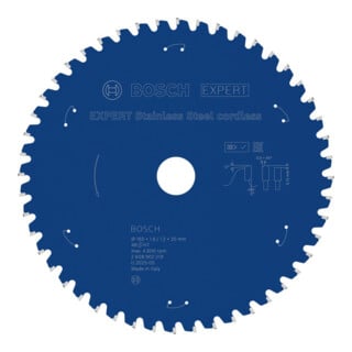 Bosch EXPERT Lame de scie circulaire en acier inoxydable, 165x20 mm, Z48