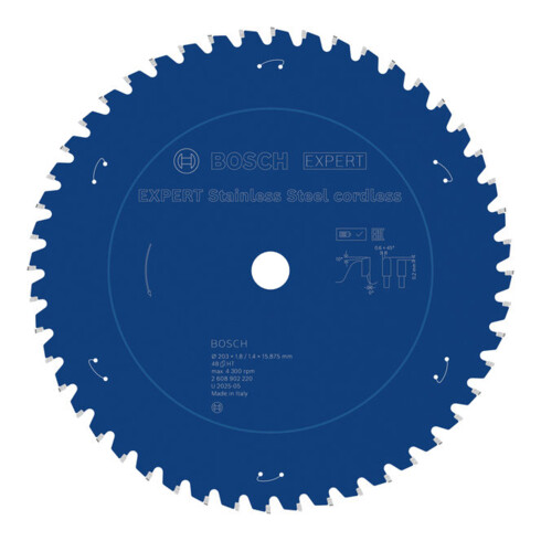 Bosch EXPERT Lame de scie circulaire en acier inoxydable, 203x15,88 mm, Z48