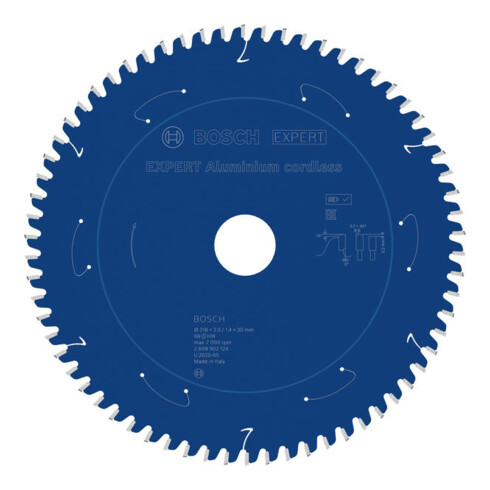 Bosch EXPERT Lame de scie circulaire en aluminium, 216x30 mm, Z66