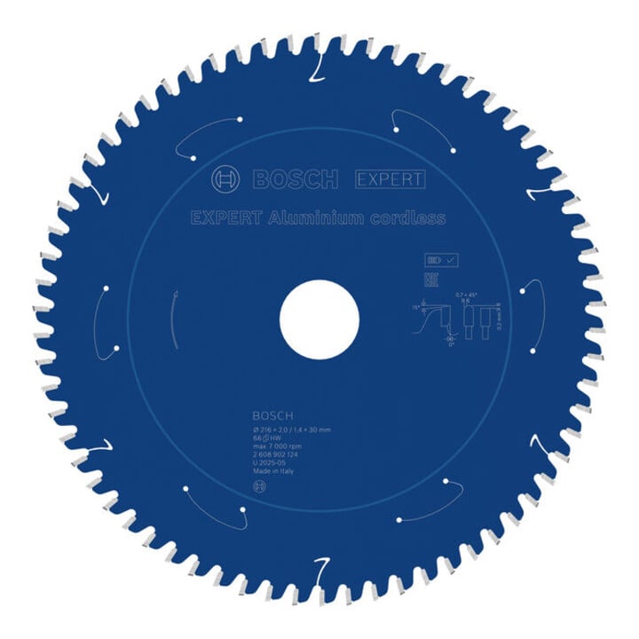 Bosch EXPERT Lame de scie circulaire en aluminium, 216x30 mm, Z66