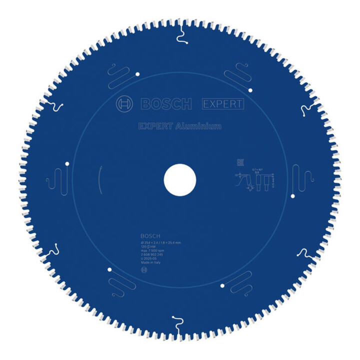 Bosch EXPERT Lame de scie circulaire en aluminium, 254x25,4 mm, Z120