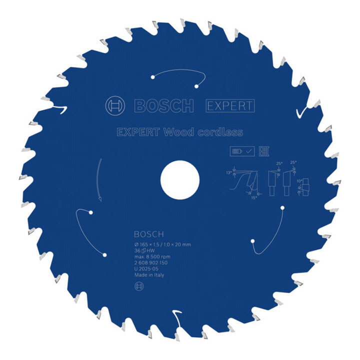 Bosch EXPERT Lame de scie circulaire pour bois, 165×1,45×20 mm, Z36