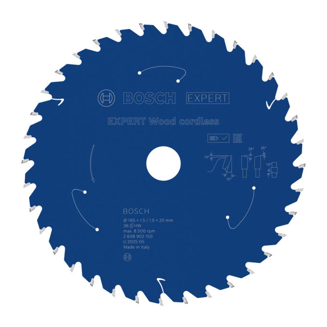 Bosch EXPERT Lame de scie circulaire pour bois, 165×1,45×20 mm, Z36