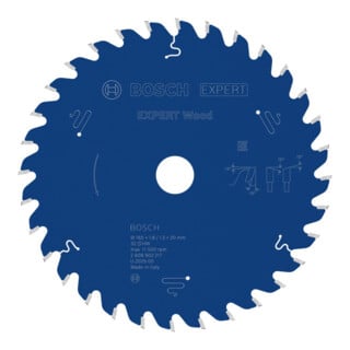 Bosch EXPERT Lame de scie circulaire pour bois, 165x20 mm, Z32