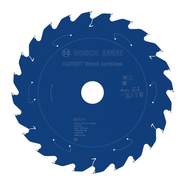 Bosch EXPERT Lame de scie circulaire pour bois, 216x1,7x30 mm, Z24, angle de dent 25°