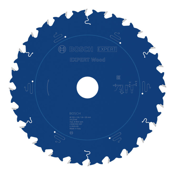 Bosch EXPERT Lame de scie circulaire pour bois, 216x30 mm, Z24