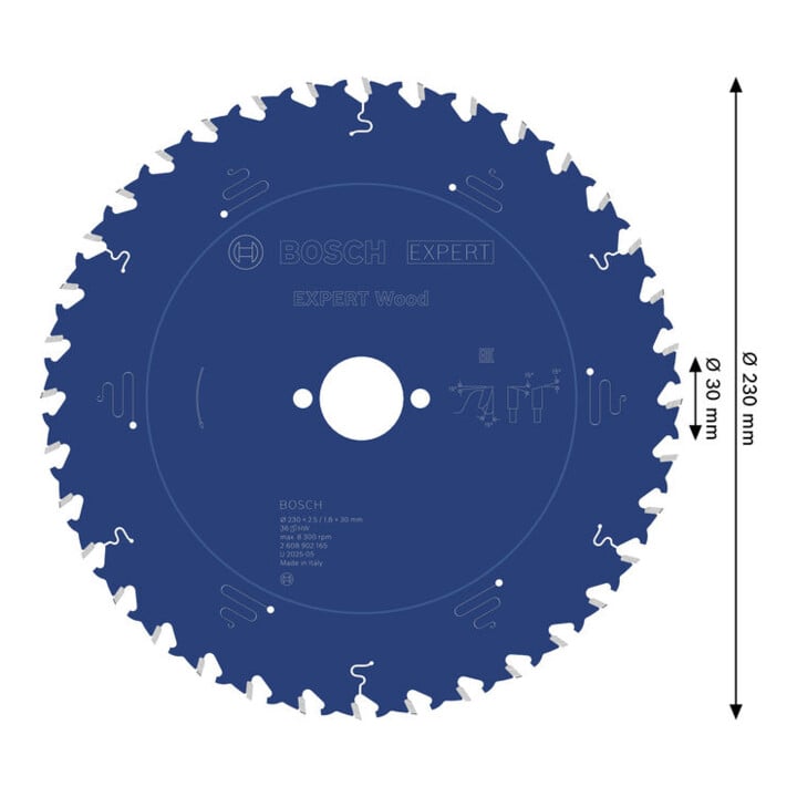 Bosch EXPERT Lame de scie circulaire pour bois, 230x30 mm, Z36