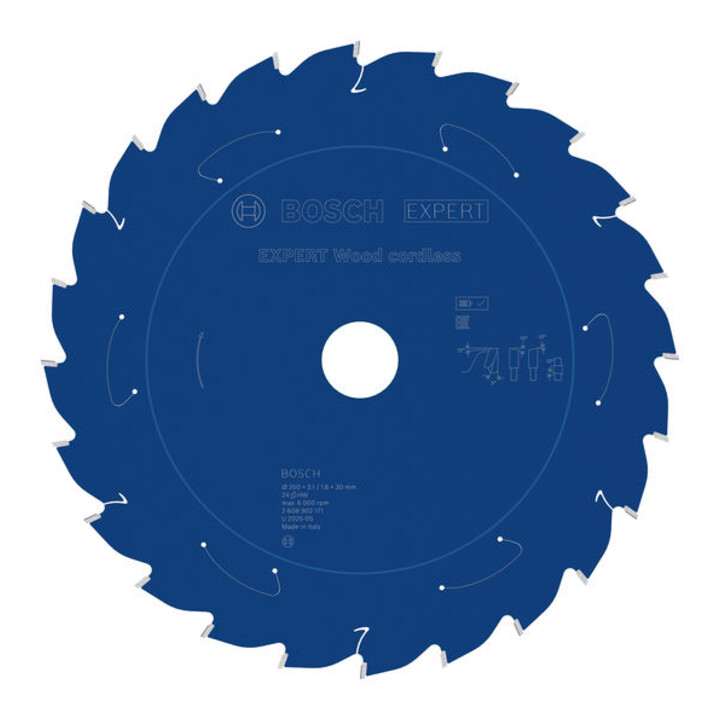 Bosch EXPERT Lame de scie circulaire pour bois, 250x30 mm, Z24