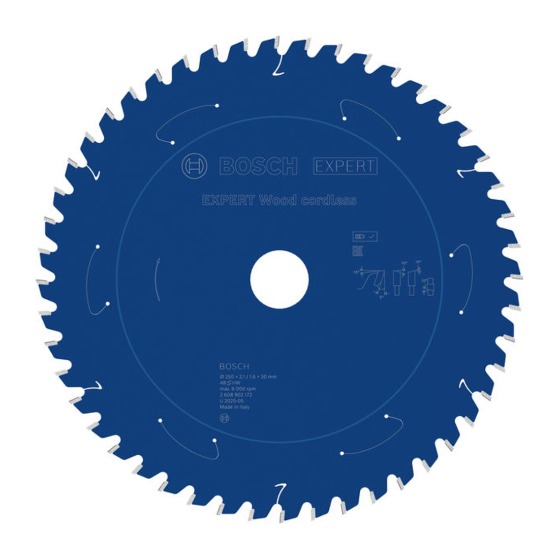 Bosch EXPERT Lame de scie circulaire pour bois, 250x30 mm, Z48