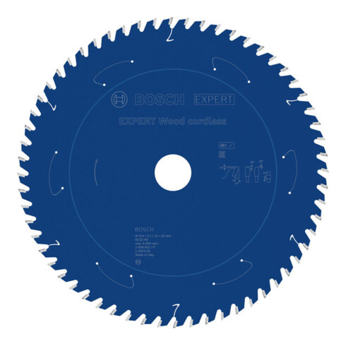 Bosch EXPERT Lame de scie circulaire pour bois, 254x1,6x30 mm, Z60