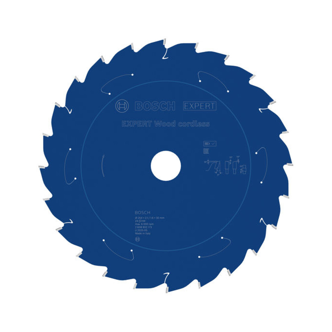 Bosch EXPERT Lame de scie circulaire pour bois, 254x2,1x30 mm, Z24