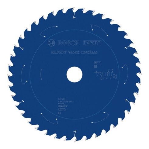 Bosch EXPERT Lame de scie circulaire pour bois, 254x2,1x30 mm, Z40