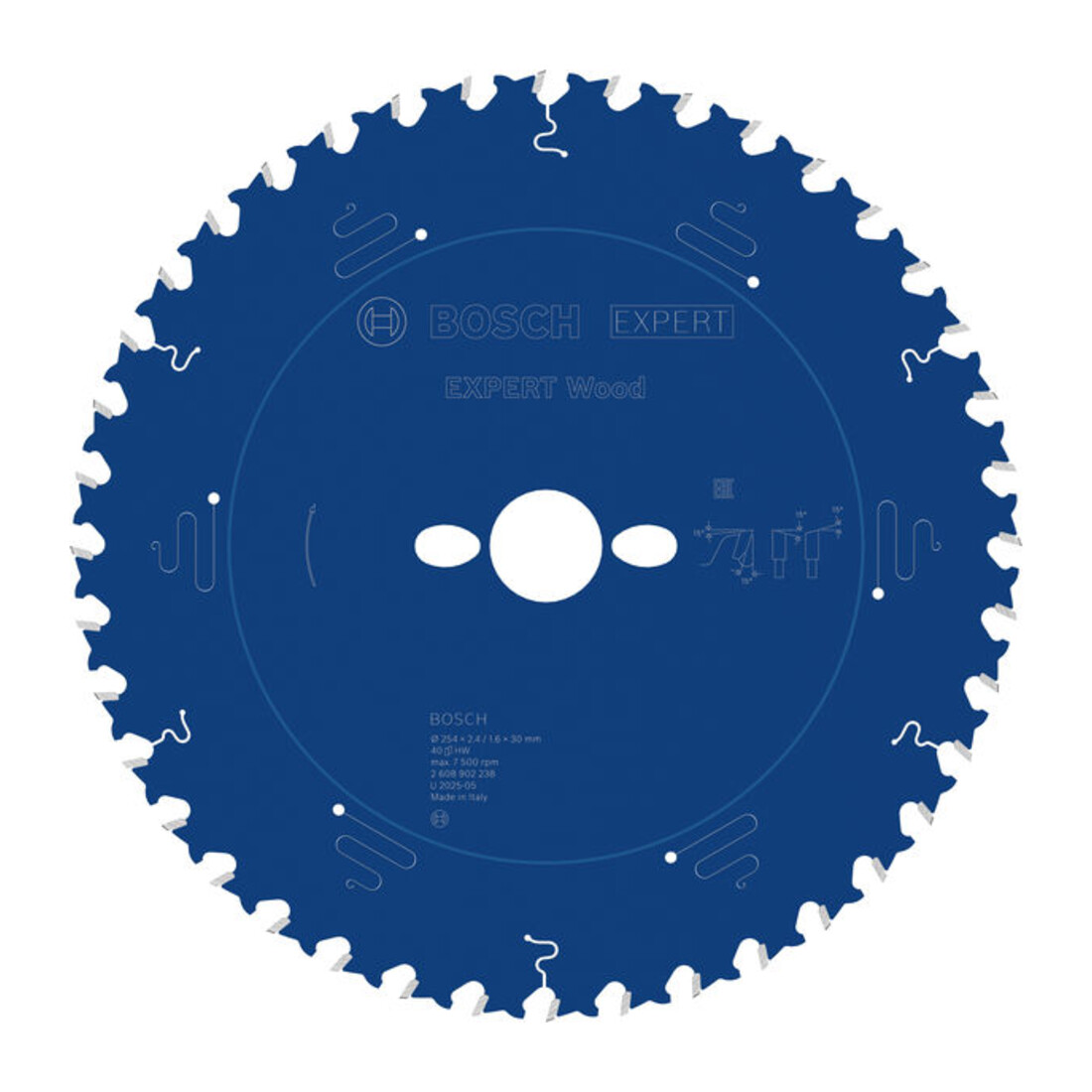 Bosch EXPERT Lame de scie circulaire pour bois, 254x2,4x30 mm, Z40