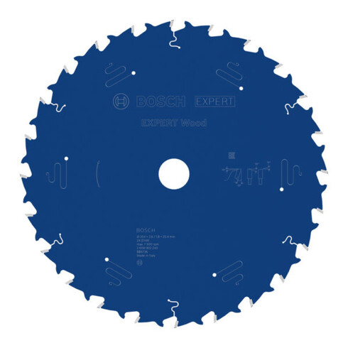 Bosch EXPERT Lame de scie circulaire pour bois, 254x25,4 mm, Z24