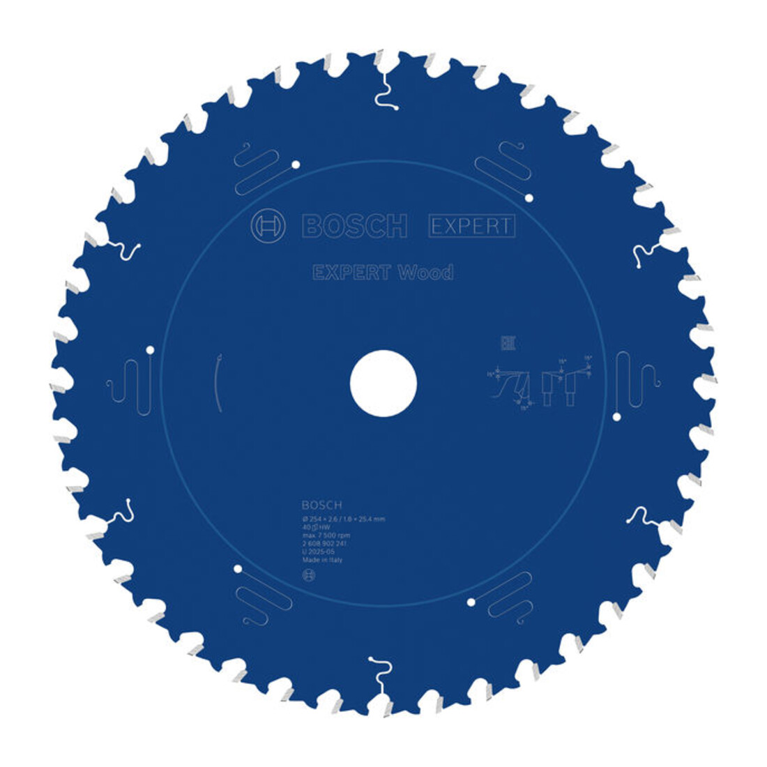 Bosch EXPERT Lame de scie circulaire pour bois, 254x25,4 mm, Z40