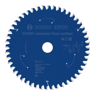 Bosch EXPERT Lame de scie circulaire pour panneau stratifié, 160x1,8x20 mm, Z48