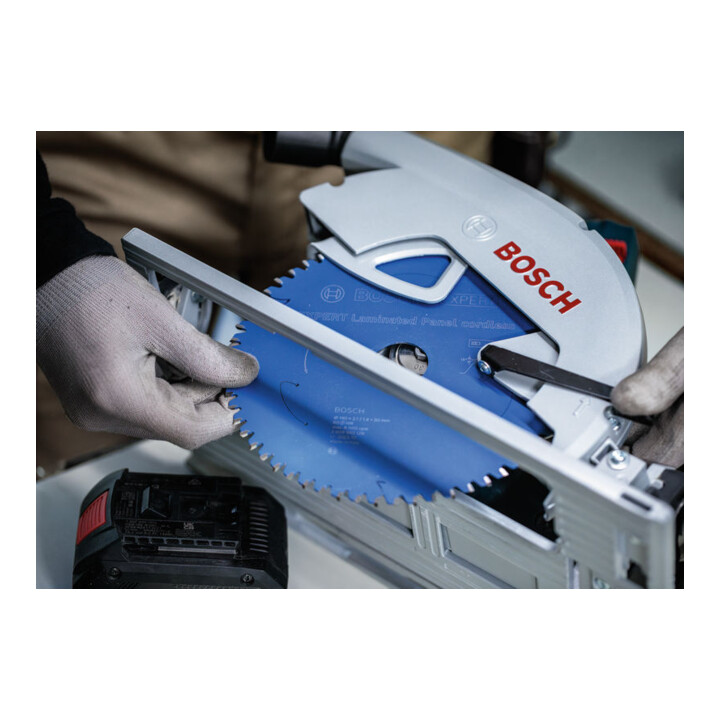 Bosch EXPERT Lame de scie circulaire pour panneau stratifié, 165x1,8x20 mm, Z48, angle de dent -5°