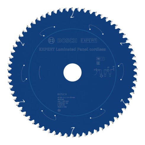 Bosch EXPERT Lame de scie circulaire pour panneau stratifié, 216×2,1×30 mm, Z66