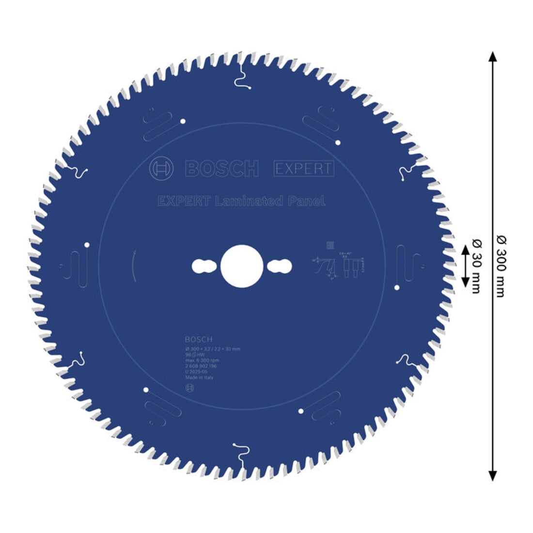 Bosch EXPERT Lame de scie circulaire pour panneau stratifié, 300x30 mm, Z96