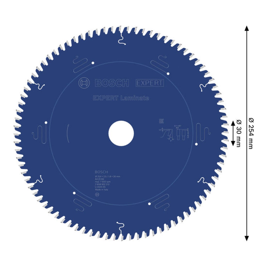 Bosch EXPERT Lame de scie circulaire pour stratifié, 254x30 mm, Z84