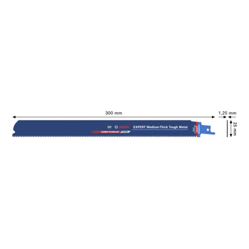 Bosch EXPERT Lame de scie sabre S1255HHC pour métal dur moyen à épais