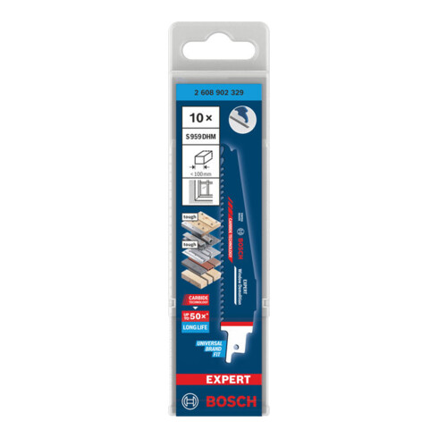 Bosch EXPERT Lames de scie sabre pour démolition de fenêtres S959DHM, 10 pièces