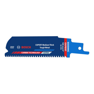 Bosch EXPERT Lames de scie sabre S555HHC pour métal dur moyen-épais, 10 pièces