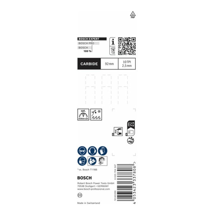 Bosch EXPERT Lames de scie sauteuse T155HHM Tough Metal épaisses, 3 pcs