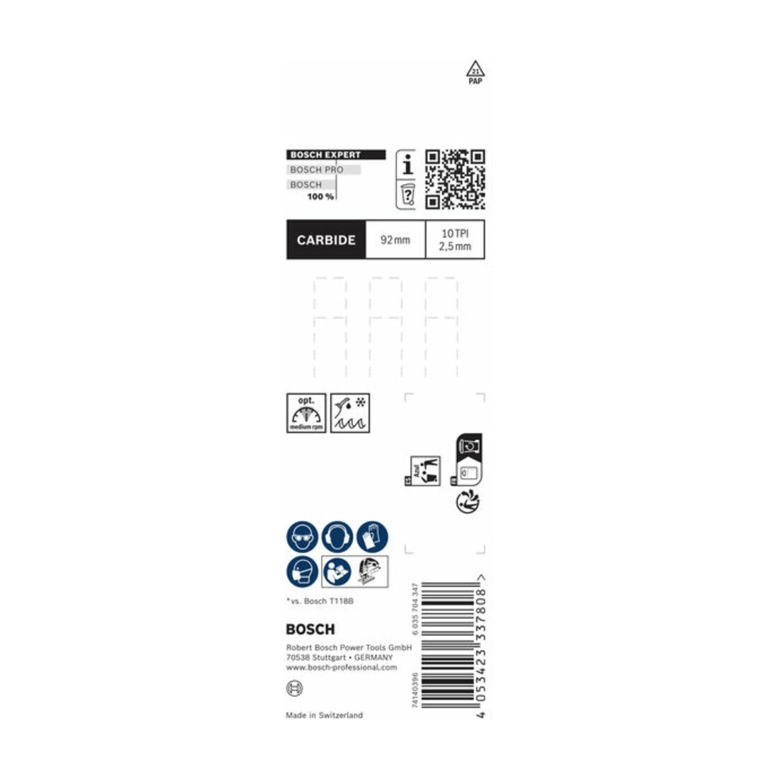 Bosch EXPERT Lames de scie sauteuse T155HHM Tough Metal épaisses, 3 pcs