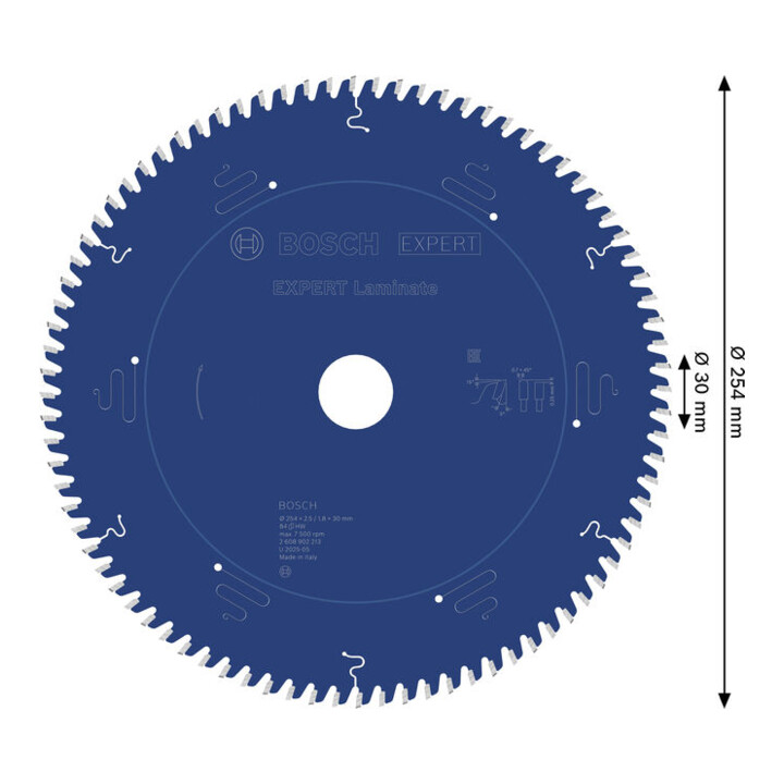 Bosch EXPERT Laminaat cirkelzaagblad, 254x30 mm, Z84