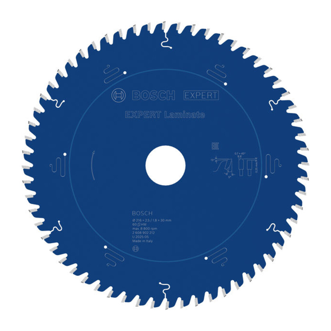 Bosch EXPERT Laminaatcirkelzaagblad, 216x30 mm, Z60