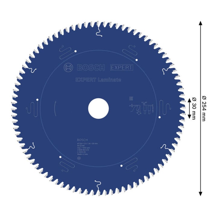 Bosch EXPERT Laminat Kreissägeblatt, 254x30 mm, Z84
