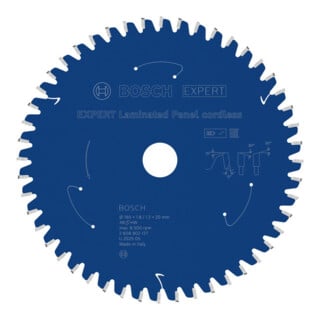 Bosch EXPERT Laminated Panel Kreissägeblatt, 165x1,8x20 mm, Z48, Zahnwinkel -5°