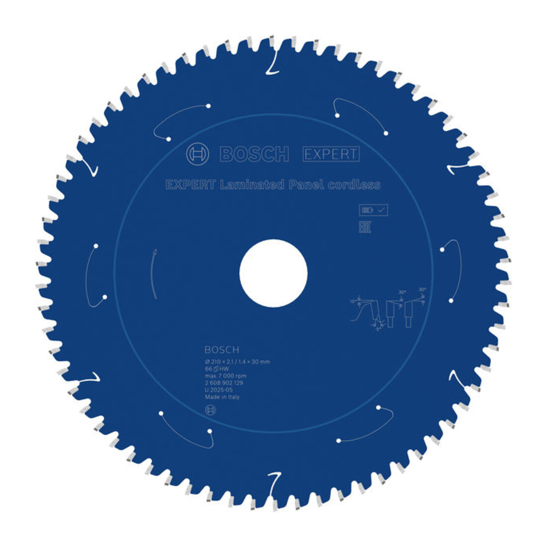 Bosch EXPERT Laminated Panel Kreissägeblatt, 210x2,1x30 mm, Z66