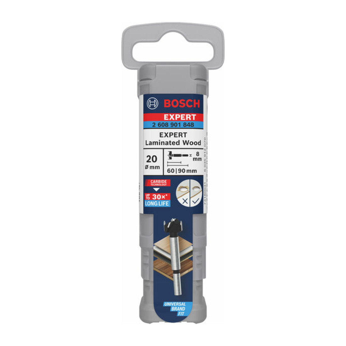 Bosch EXPERT Laminated Wood Scharnierlochbohrer, 20 x 60 x 90 mm