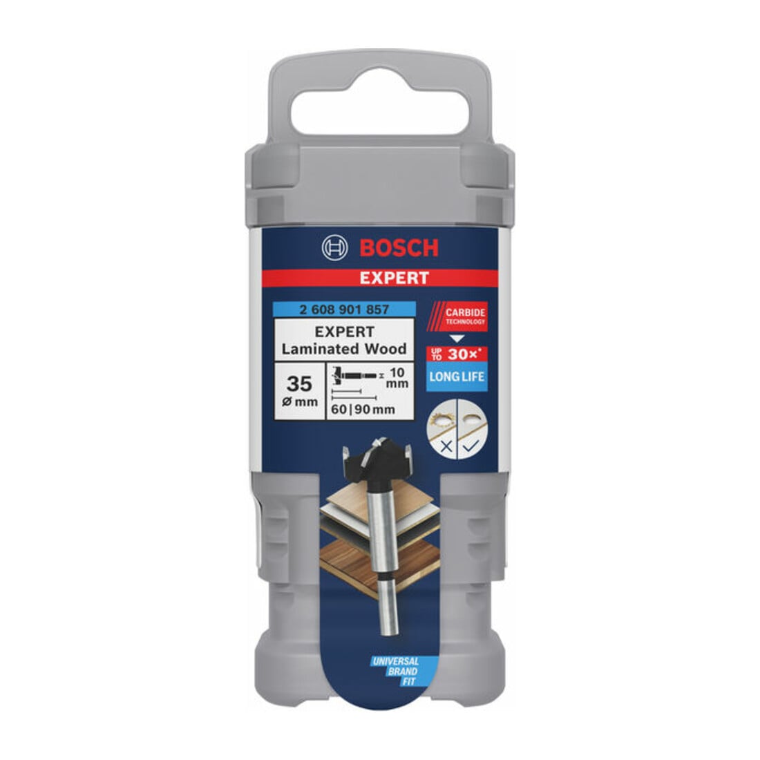 Bosch EXPERT Laminated Wood Scharnierlochbohrer, 35 x 60 x 90 mm