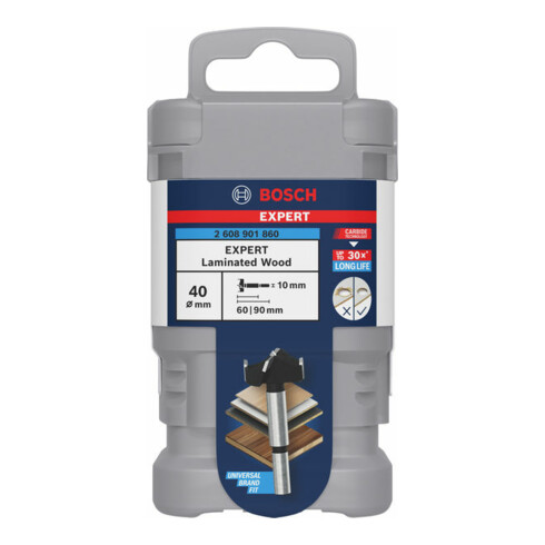 Bosch EXPERT Laminated Wood Scharnierlochbohrer, 40 x 60 x 90 mm