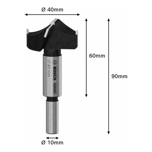 Bosch EXPERT Laminated Wood Scharnierlochbohrer, 40 x 60 x 90 mm